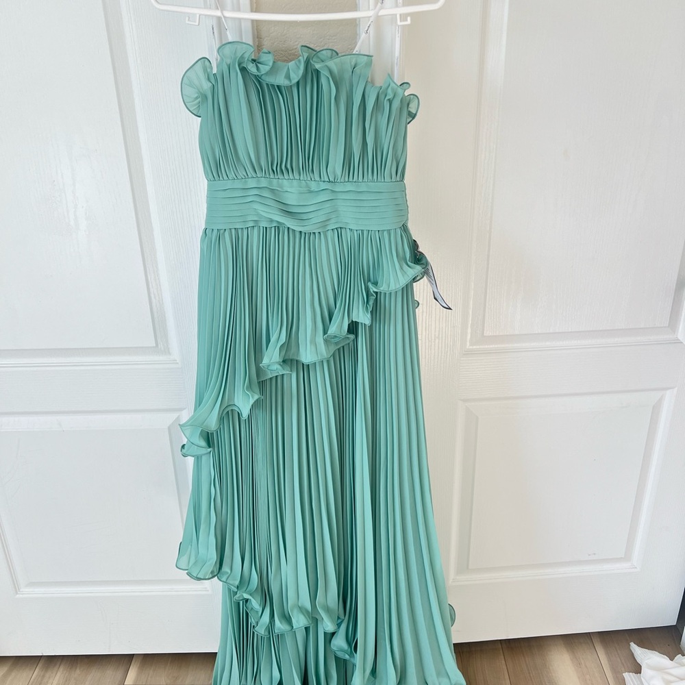 Macy's Aqua Pleated Fabric